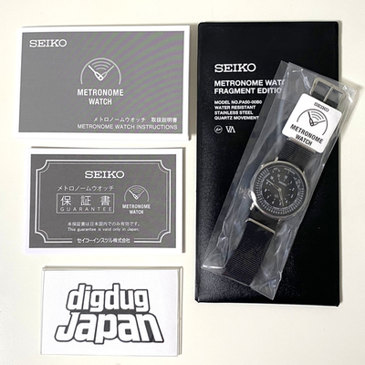 SEIKO Metronome Watch Fragment Edition Black Stainless Steel