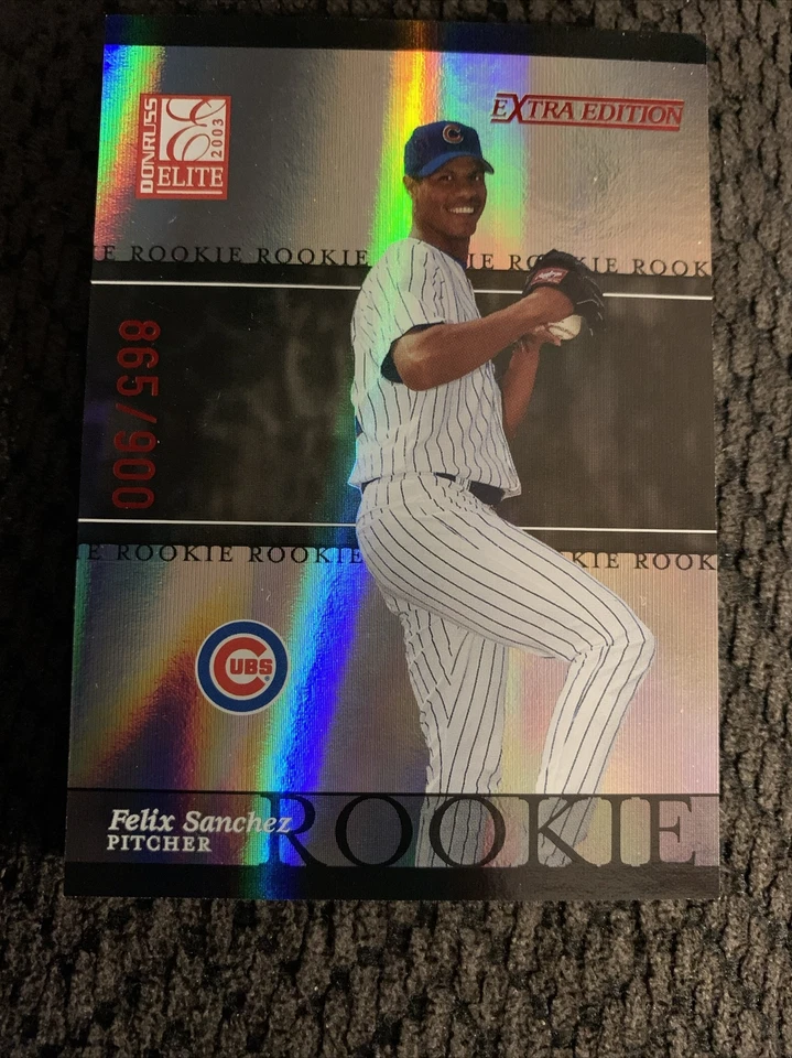 2003 Donruss Elite Extra Edition Felix Sanchez Rookie RC #363/900 Cubs #20 GEM - Image 3 of 4