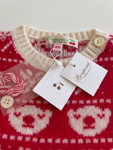 BONPOINT Pure Cashmere Christmas jumper size 12 - 18 months GIFT - Picture 8 of 11