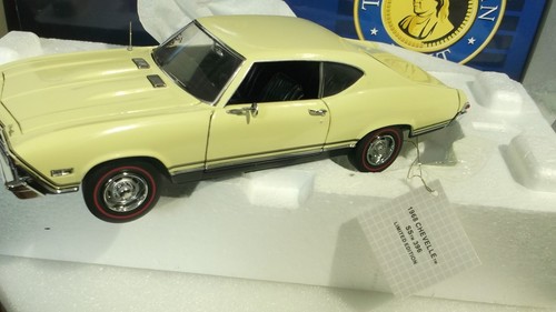 RARE FRANKLIN MINT 1968 CHEVROLET CHEVELLE SS396 COUPE 1:24 BUTTERNUT YELLOW - Picture 4 of 6