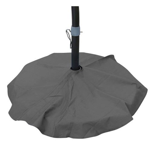 Anti UV Waterproof Round Umbrella Stand Base Cover 90cm Diameter Gray