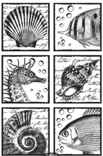 Sealife Clear Cling Stamps
