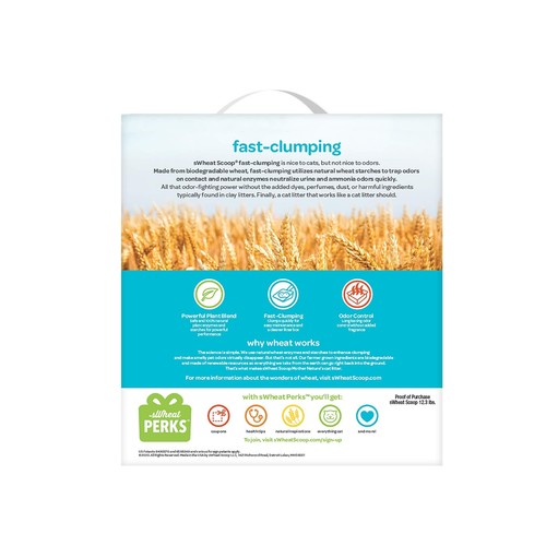 sWheat Scoop Multi-Cat All-Natural Clumping Cat Litter, 12.3lb Box - Picture 2 of 5