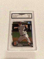 2016 Bowman Chrome Tyler Beede #BDC182 GMA 10 GEM MINT
