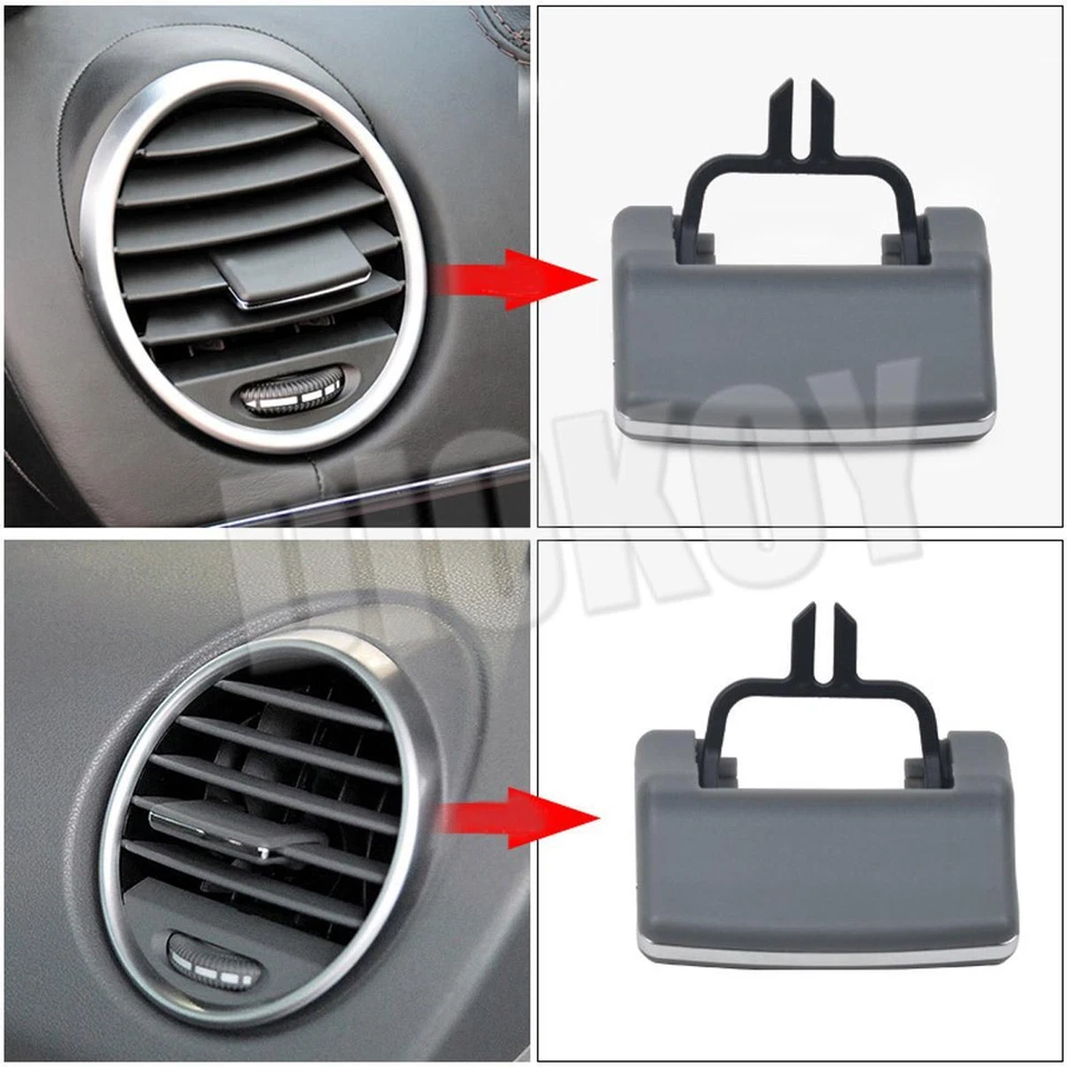 Para Mercedes Benz W164 ML350 ML400 X164 GL350 2x Clip de salida de ventilación de CA delantero negro Foto 2 de 4