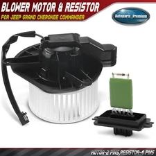 Front HVAC Blower Motor & Resistor Kit for Jeep Grand Cherokee Commander 05-08