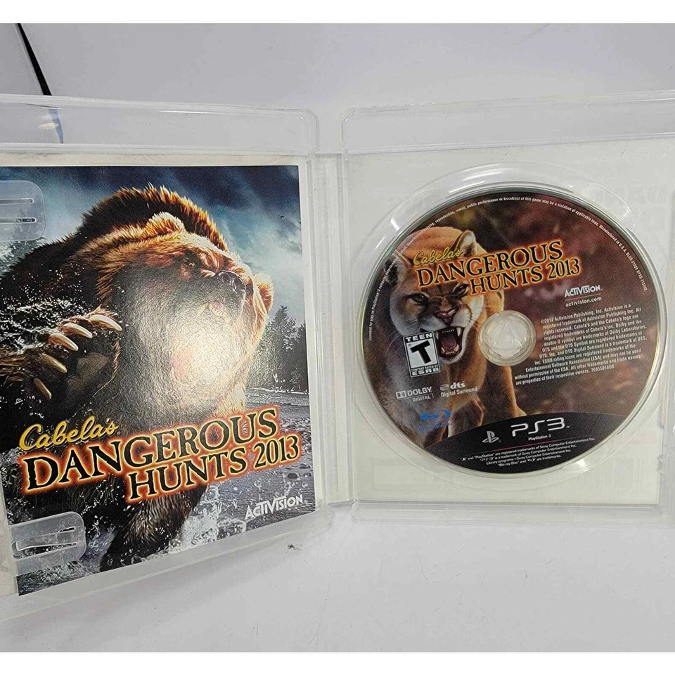 Cabela's Dangerous Hunts 2013 (Sony PlayStation 3, 2012) W/Manual - Image 3 of 4