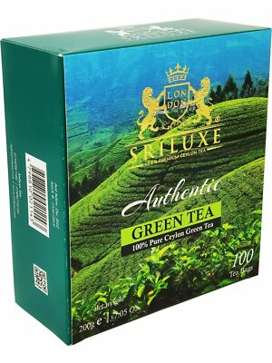 SRILUXE - Premium Qualität Ceylon Grüntee 100/50 Teebeutel exquisiter Geschmack & Aroma