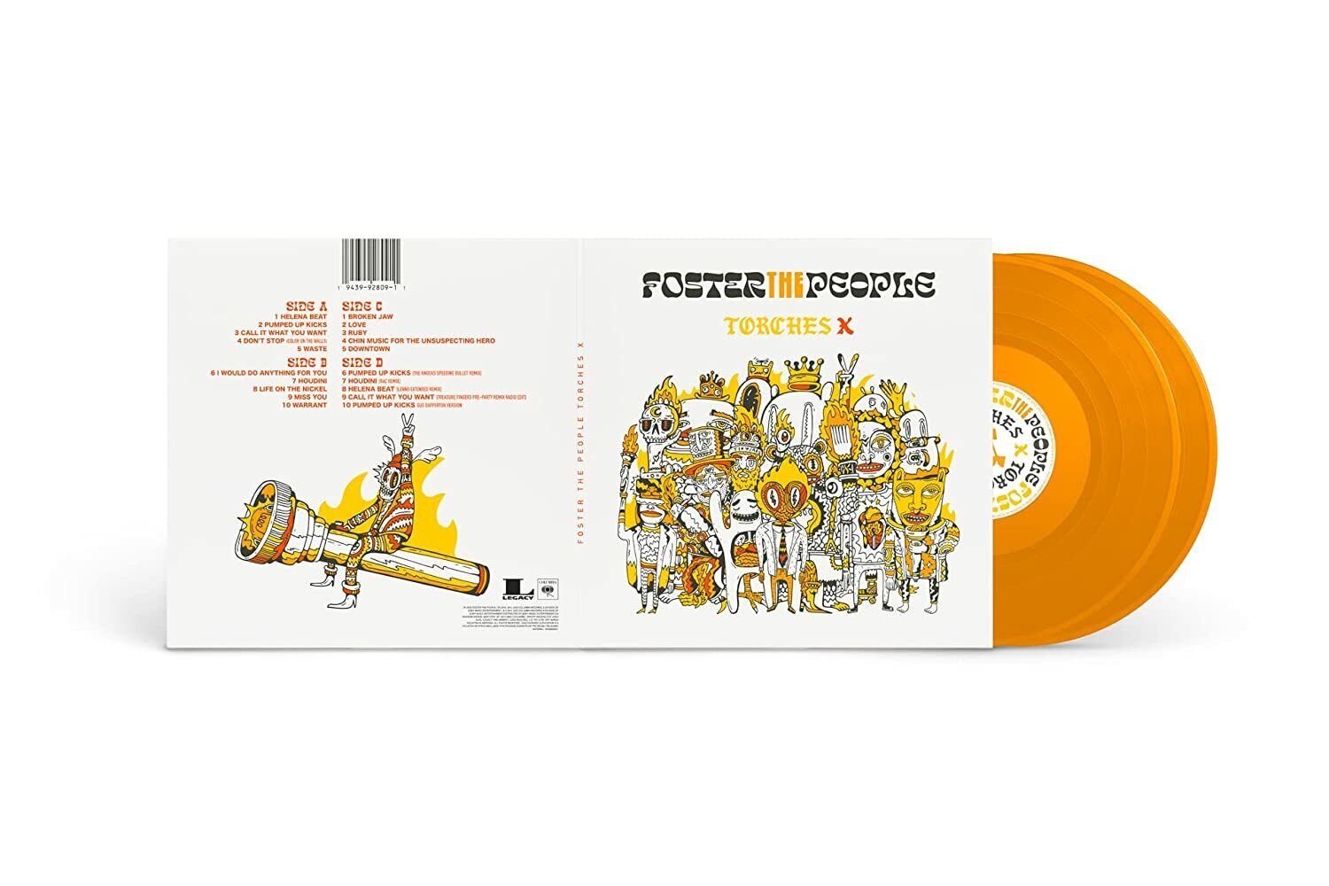 FOSTER THE PEOPLE TORCHES VINYL NEW! LIMITED ORANGE LP! PUMPED UP KICKS