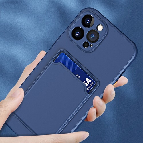 Case for iPhone 16e 15Pro 14 Pro MAX 11 12 13 XR TPU Cover With Card Slot Holder - Picture 2 of 19