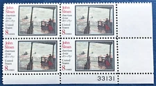 Scott #1433 Plate Block - MNH - John Sloan, 1971 Issue