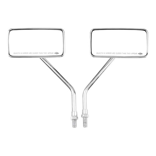 Espejos retrovisores laterales de motocicleta vástago largo cromado para Kawasaki Vulcan 900 1500 - Imagen 9 de 10