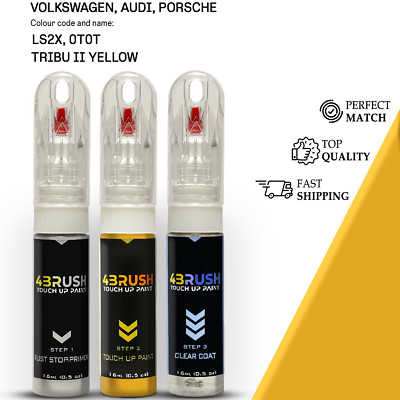 for VW,AUDI,PORSCHE LS2X,0T0T TRIBU II YELLOW Touch Up Paint Scratch Repair Kit 