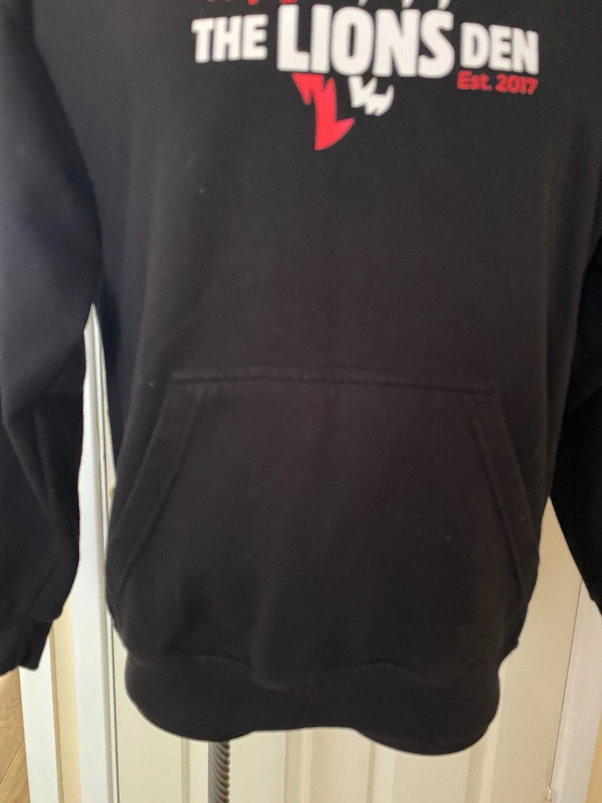 VETEMENTS Felpa con cappuccio Ultimate Everyday Apparel da uomo The Lions stampa den colore nero TAGLIA M