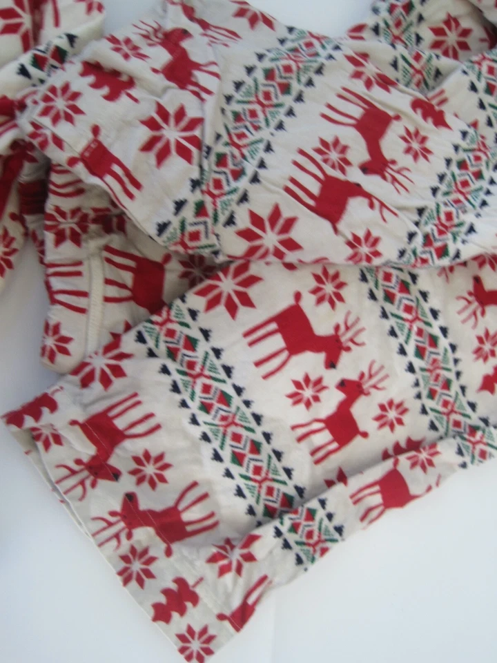 Hannah Anderson Niñas TALLA L Invierno Navidad Franela Pijama 2 Piezas Ciervo Nieve Foto 4 de 4