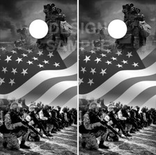 Military Flag LAMINATED Cornhole Wrap Bags Skin Decal Sticker