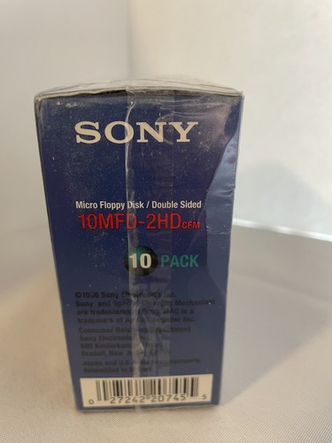 SEALED 10-pack SONY MFD 2HD 3.5" MAC Formatted 1.40 MB 10MFD-2HD-cfm Double-Side - 第 4/5 張圖片