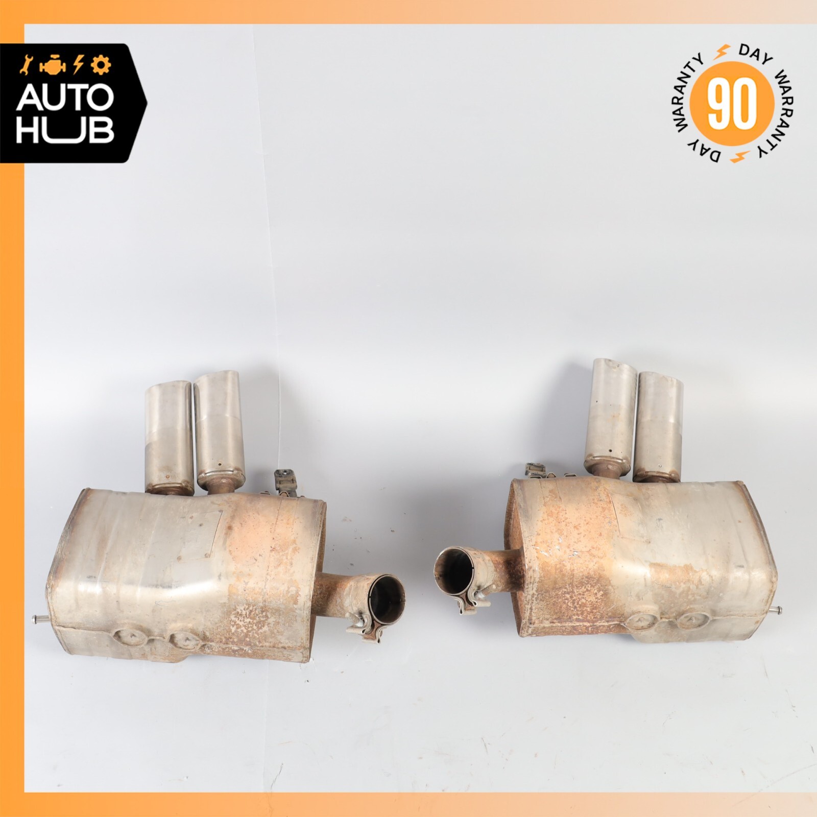 02-07 Maserati Spyder 4200 M138 Exhaust Muffler Quad Tips Left and Right OEM 61k