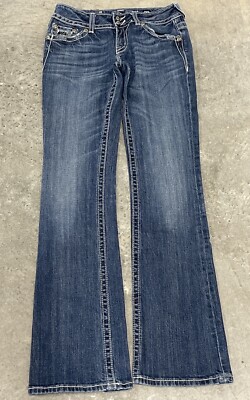 Women s Miss Me Y2K Style J5002-2 Blue Denim Jeans  Adult Size 28x32
