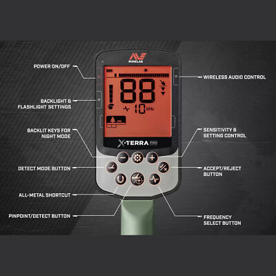 Minelab X-TERRA PRO Metal Detector with 12