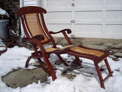 Folding Mahogany Deck Chair eBay