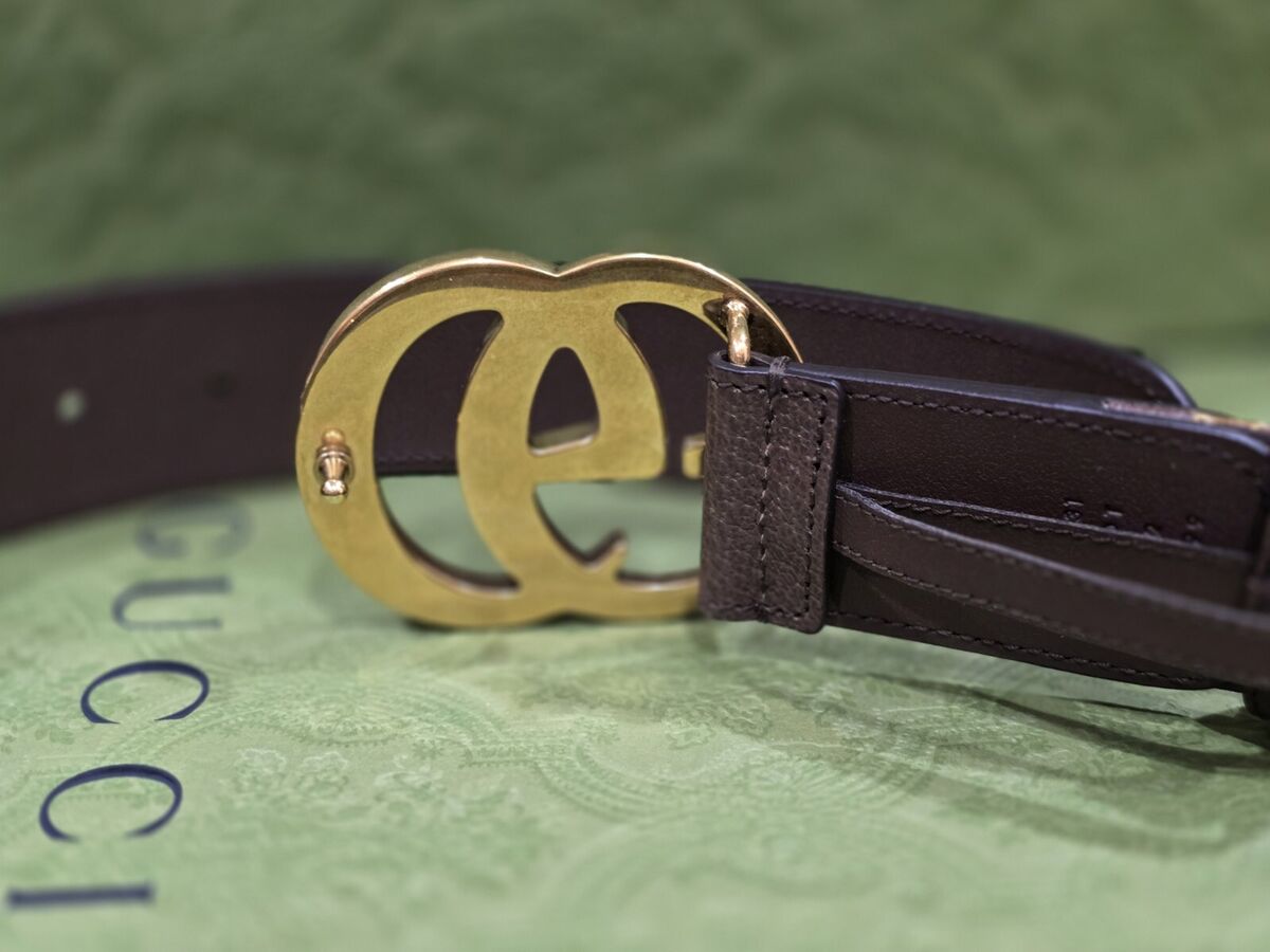 Gucci x Adidas Belt 85 34 GG Marmont Buckle Brown Leather Gucci x Adidas Belt 85 34 GG Marmont Buckle Brown Leather
