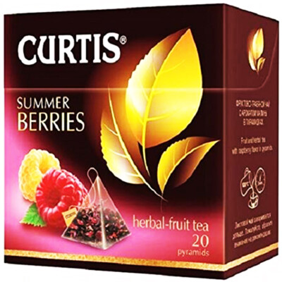Curtis Früchtetee Tee Summer Berries 20 Pyramidenbeutel Pyramid Fruit Tea 