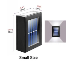 Outdoor Solar 2 LED Deck Lights Garden Path Patio Pathway Stairs Step Fence Lamp