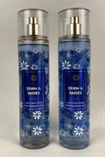 2 Bath & Body Works Denim & Daisies Fine Fragrance Mist Sprays 8 fl oz Each