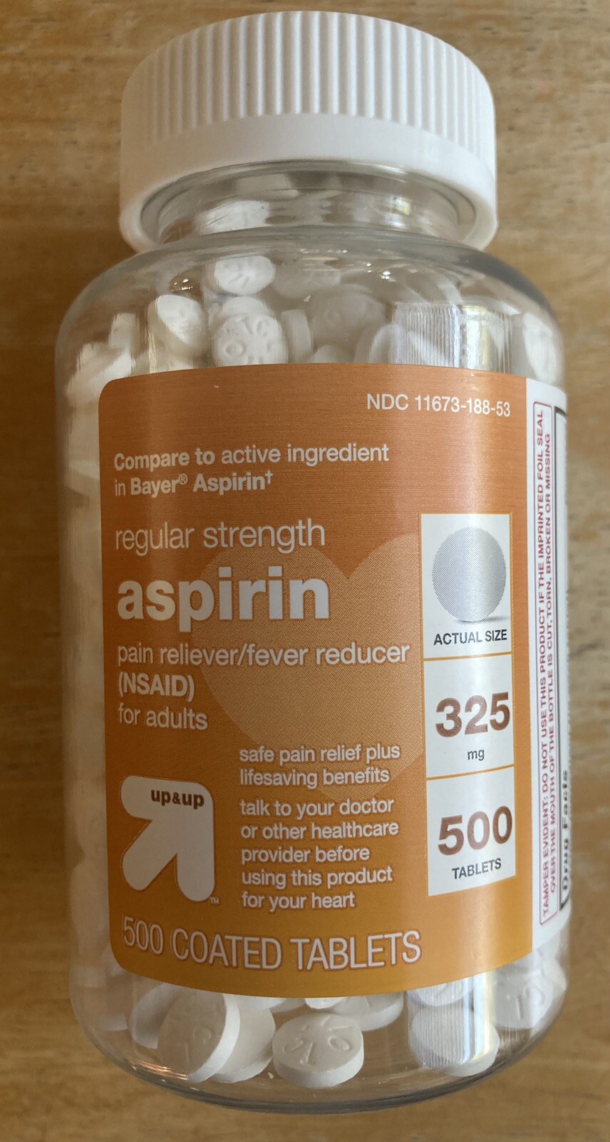 Aspirin, 500 Coated Tablets, 325 mg ea. Target Brand **Bayer Compare eBay