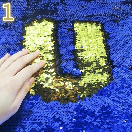Sequin Fabric Reversible Flip Two Color Shiny Mermaid Material DIY Shirts Crafts - Picture 15 of 24