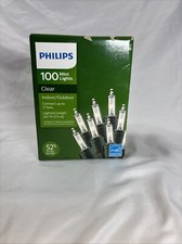 Phillips 100 Clear Mini Lights 24.7 Ft Holiday Lights, indoor/outdoor Christmas
