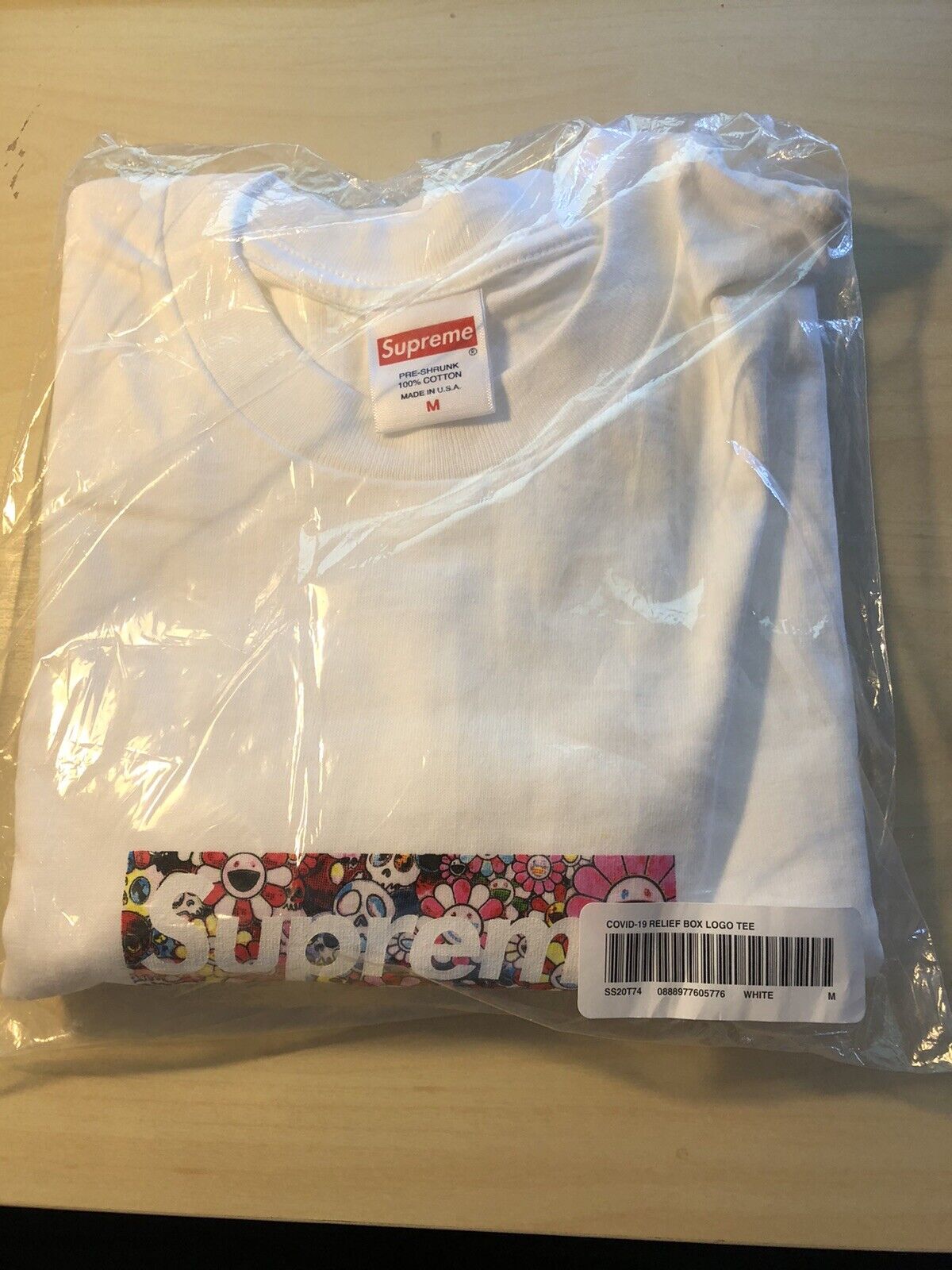 Supreme x Takashi Murakami COVID-19 Relief Box Logo Tee