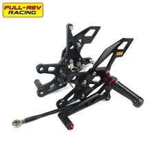 FULL-REV For KAWASAKI ZX-10R 2006-2007 Adjustable Rearset Foot Pegs Footrests