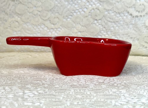 Red Guitar Trinket Dish Earthenware Multipurpose Bowl Music Tray By Dolly Pardon - Picture 4 of 6
