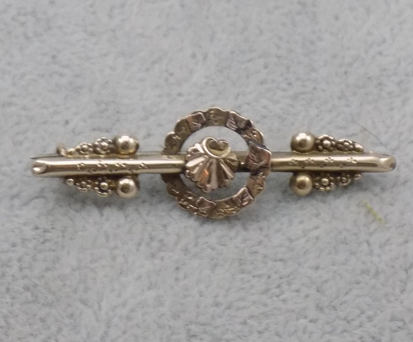 Antique 9CT 9k Yellow gold Victorian Brooch 2.1 g… - image 6