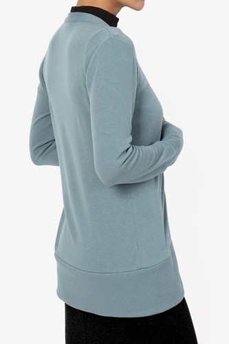 Women's Classic Snap Button Front V-Neck Long Sleeve Cute Knit Sweater Cardigan - Picture 132 of 152
