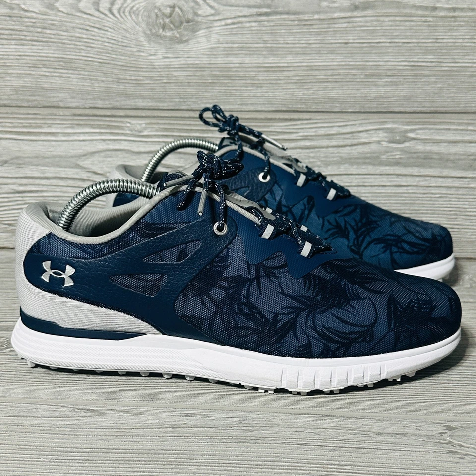 Zapatos de golf Under Armour UA Charged Beathe SL para mujer 9,5 azul marino picos suaves Foto 2 de 4