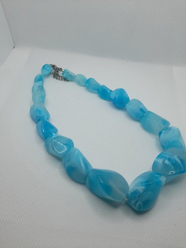 5 x Bundle 'chunky' style Blue + Green Turquoise necklaces Costume jewelry x 5 - Picture 5 of 15