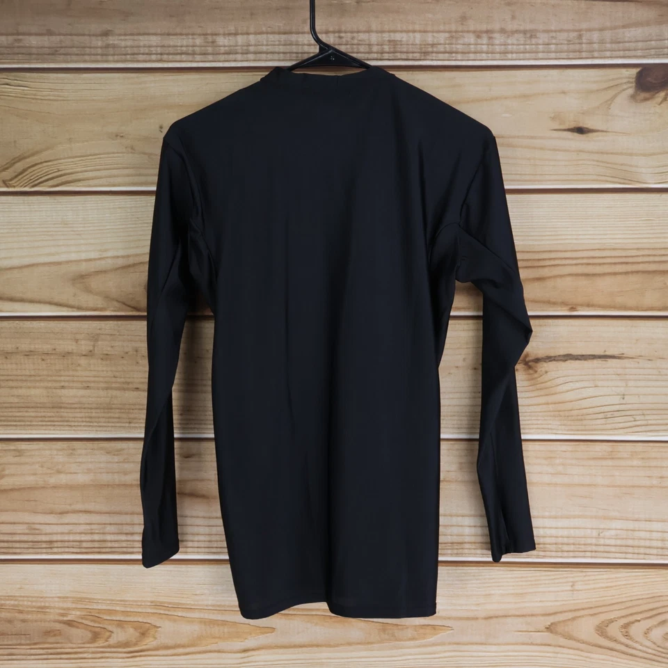 Camisa Starter Activewear Manga Larga Niños Talla L Negra Poliéster Ajustada Elástica Foto 2 de 4