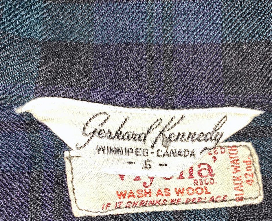 Blusa a Cuadros De Colección Gerhard Kennedy Lana Botón Frontal Para Mujer (Talla 6) Foto 3 de 4