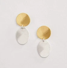 J. Jill ~ NEW Gorgeous Etched-Metal Drop Earrings ~ NWT ~ LAST PAIR ~ RARE!(2V3)