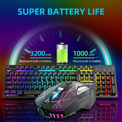 Juego Teclado Inalámbrico Ratón Kit Jugador USB Teclado Mouse Para PC Laptop Nuevo - Imagen 6 de 40