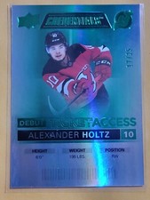 2021-22 Upper Deck Credentials Debut Ticket Green Alexander Holtz 17/25