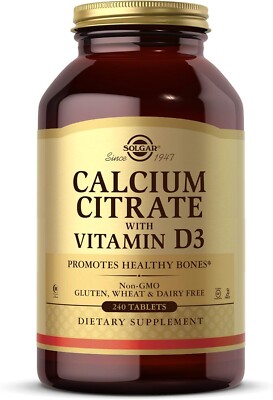 2 Solgar Calcium Citrate with Vitamin D3, 240 Tab (Pack 2 Units) AMAZING Results