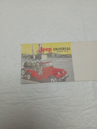 1962 Jeep Universal CJ-6 CJ6 Vintage Original Car Sales Brochure Fc2 - Picture 3 of 8