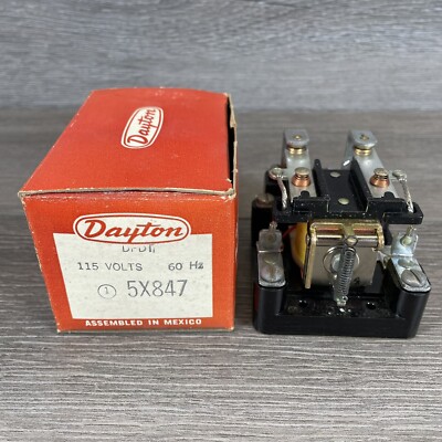 New Dayton 5X847 General Purpose Power Relay Surface Mounted