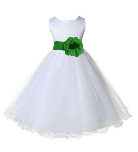 NEW FLOWER GIRL DRESS WEDDING 12-18 months 2 2T 3 3T 4 4T 5 5T 6X 7 8 9 10 11 12 - Picture 41 of 58