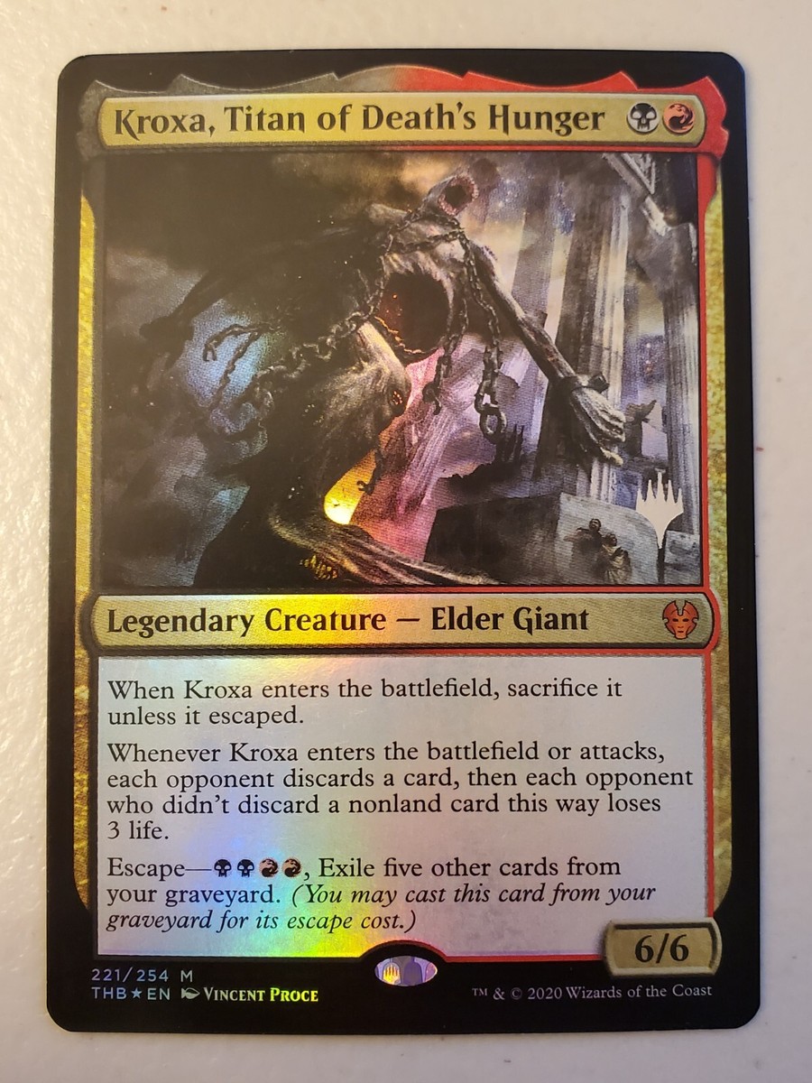 MTG Kroxa Titan of Death's Hunger THB Foil 221/254 Promo