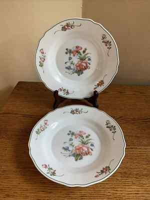 SET OF 4 Arcopal PROVINCIAL 9'' Large Rim Soup Salad Bowls; Excellent Condition